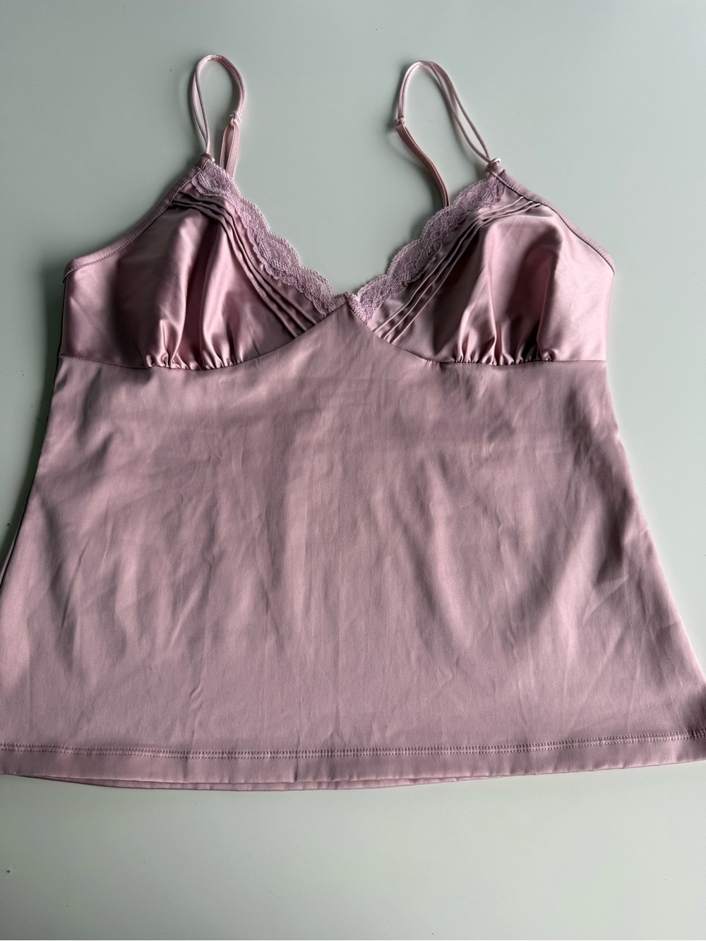 Y2K Gilligan & O’Malley Pink Satin Lace Cami M